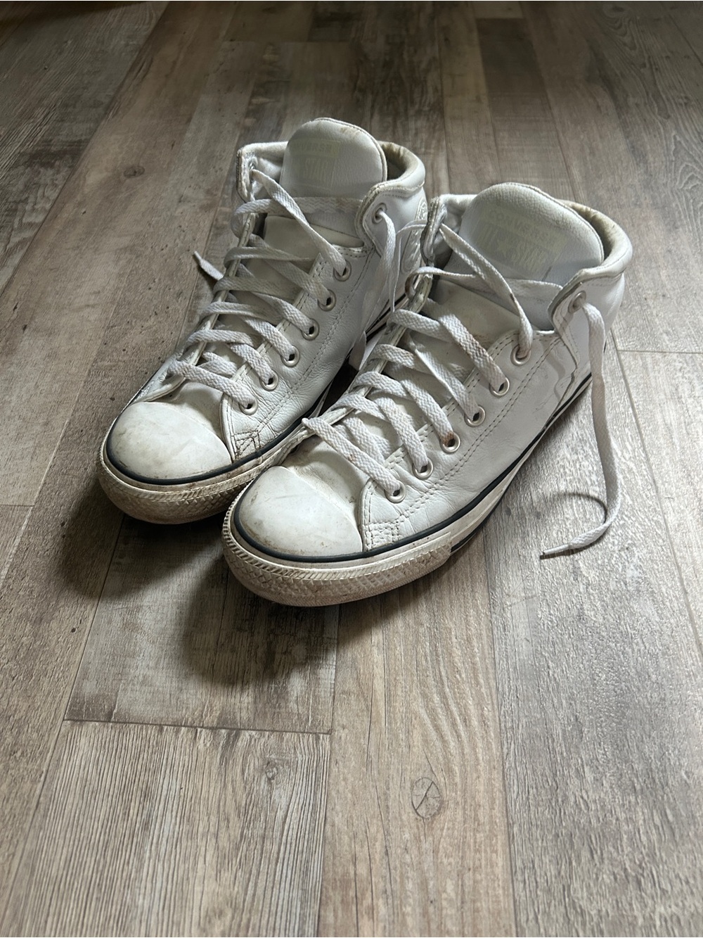 Converse White High-Top Canvas Sneakers
